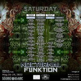 Tolland, MA @ Camp Timber Trails — Nocturnal Funktion via Soundz Organic (The Hollow stage, visuals by Fractal Fucker) — flyer