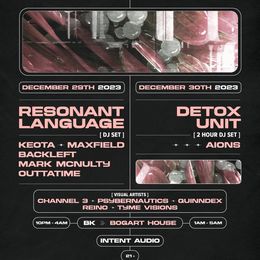 Brooklyn, NYC via The Rust & Sermon w/ Resonant Language, Keota, Maxfield, Backleft, & more — flyer