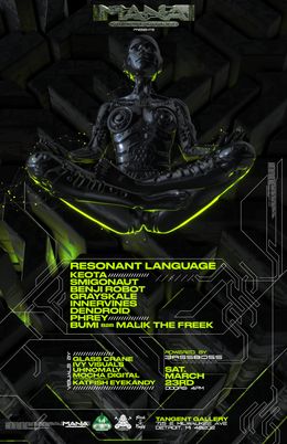 Detroit, MI @ Tangent Gallery w/ Resonant Language, Smigonaut, Dendroid, Glass Crane, & more — flyer